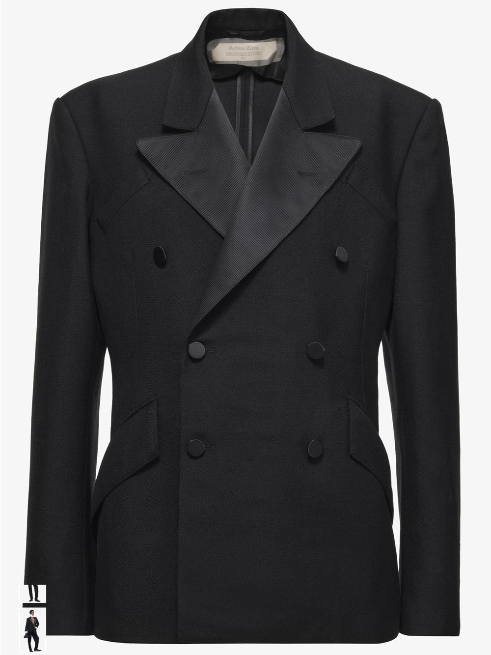 Galliano x Zara  Black Double-Breasted Men’s Blazer